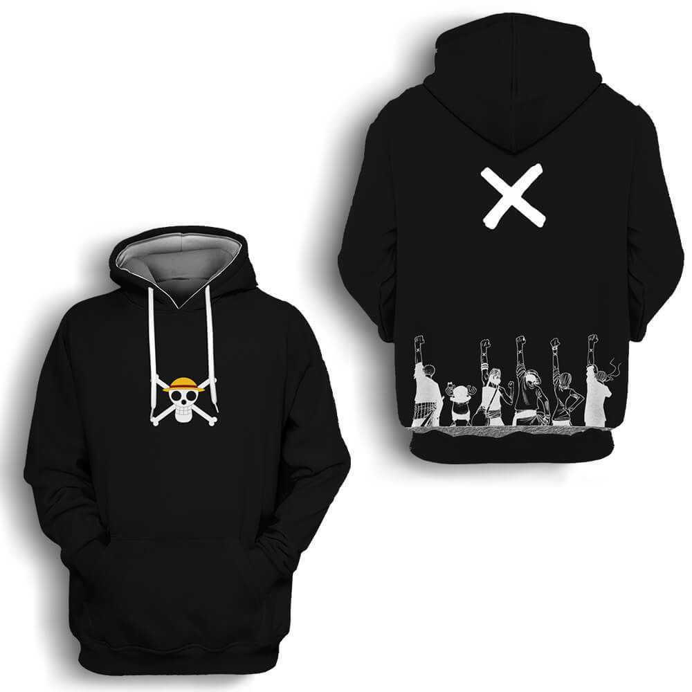 One Piece raise hand High quality Oem pullover hoodie