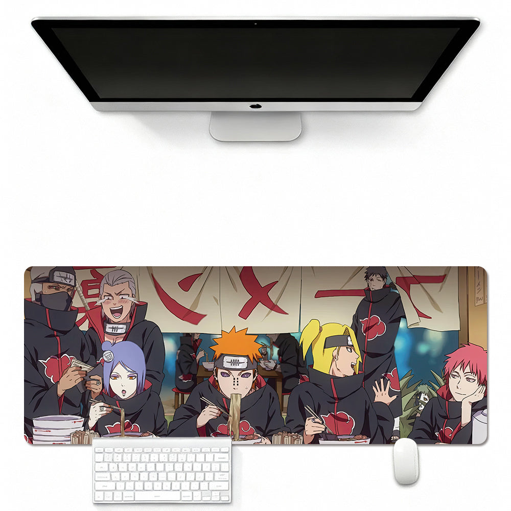 Anime Ninja Themed Mouse Pad In Leather Illuminated Waterproof