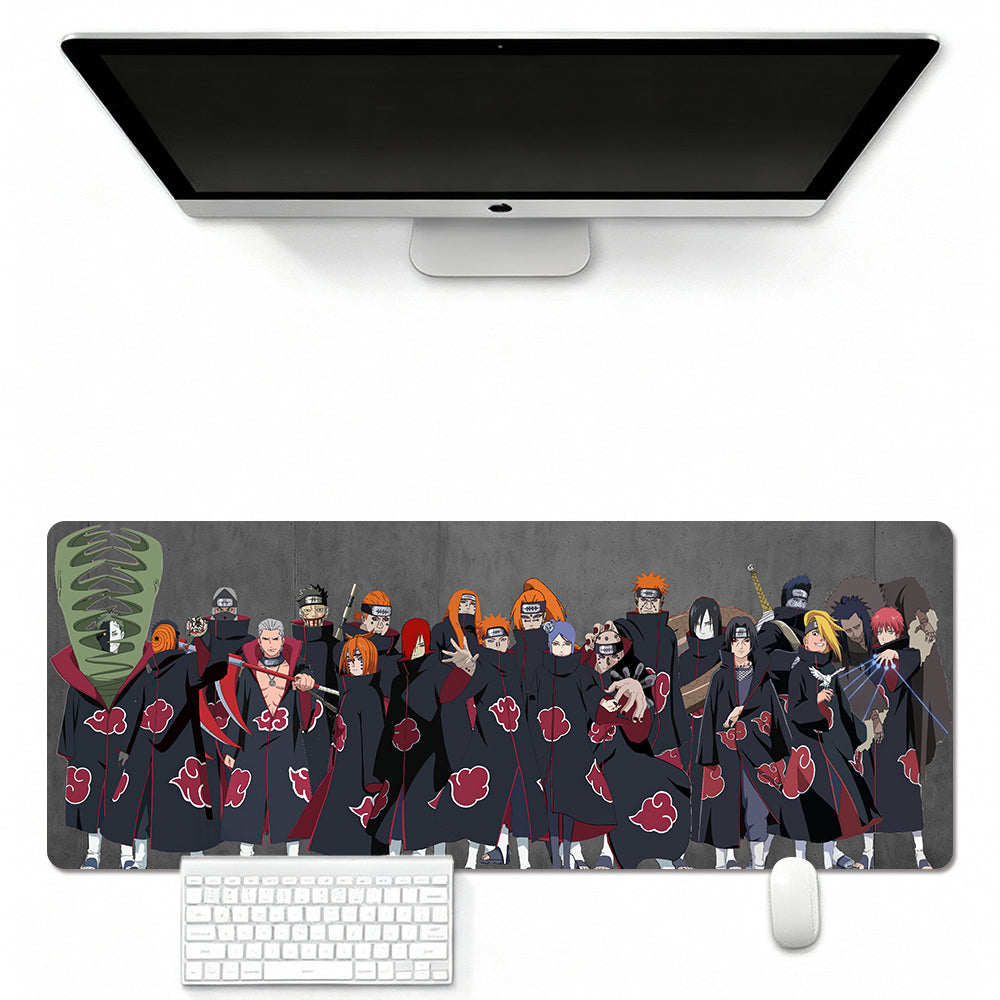 Anime Ninja Themed Mouse Pad In Leather Illuminated Waterproof