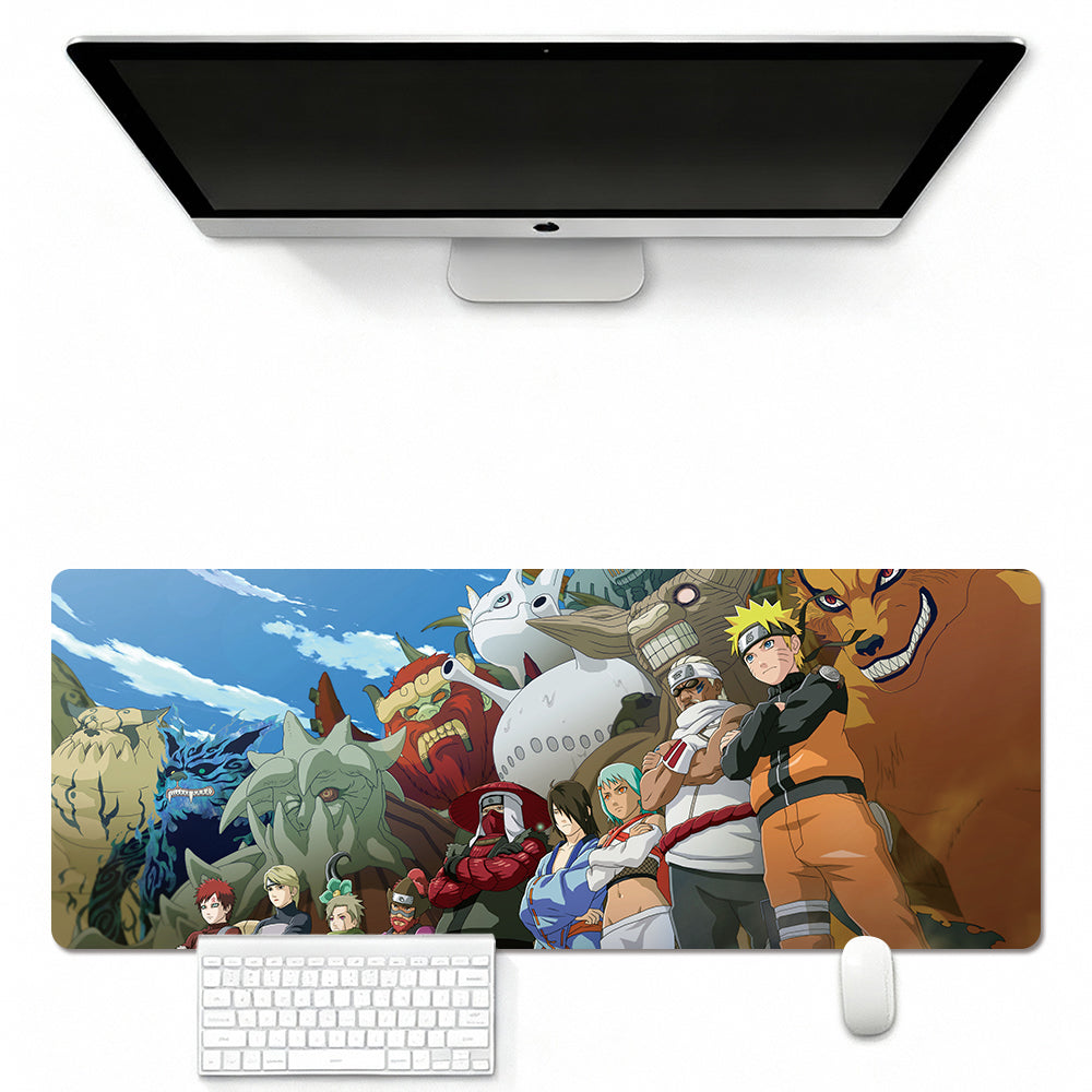 Anime Ninja Themed Mouse Pad In Leather Illuminated Waterproof