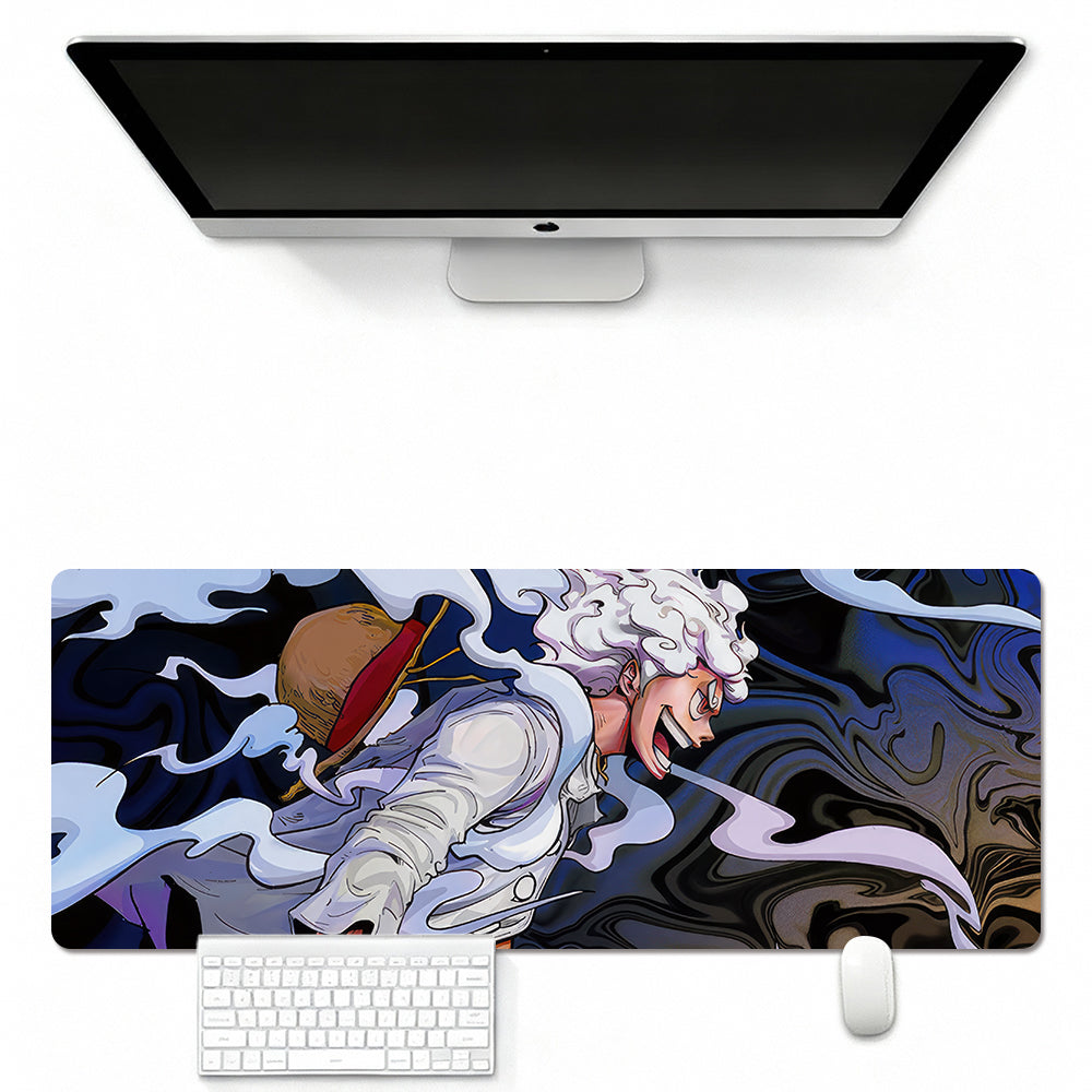 Straw Hat Themed Mouse Pad  In Leather Illuminated Waterproof