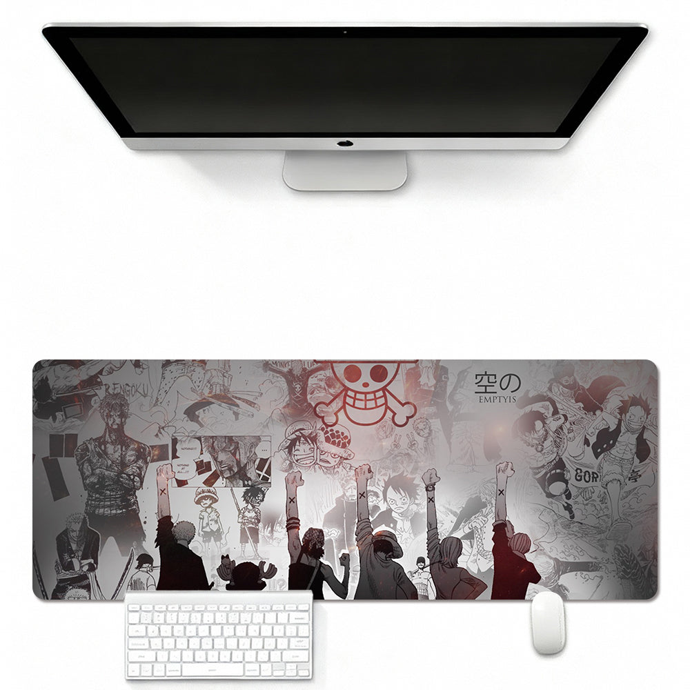 Straw Hat Themed Mouse Pad  In Leather Illuminated Waterproof