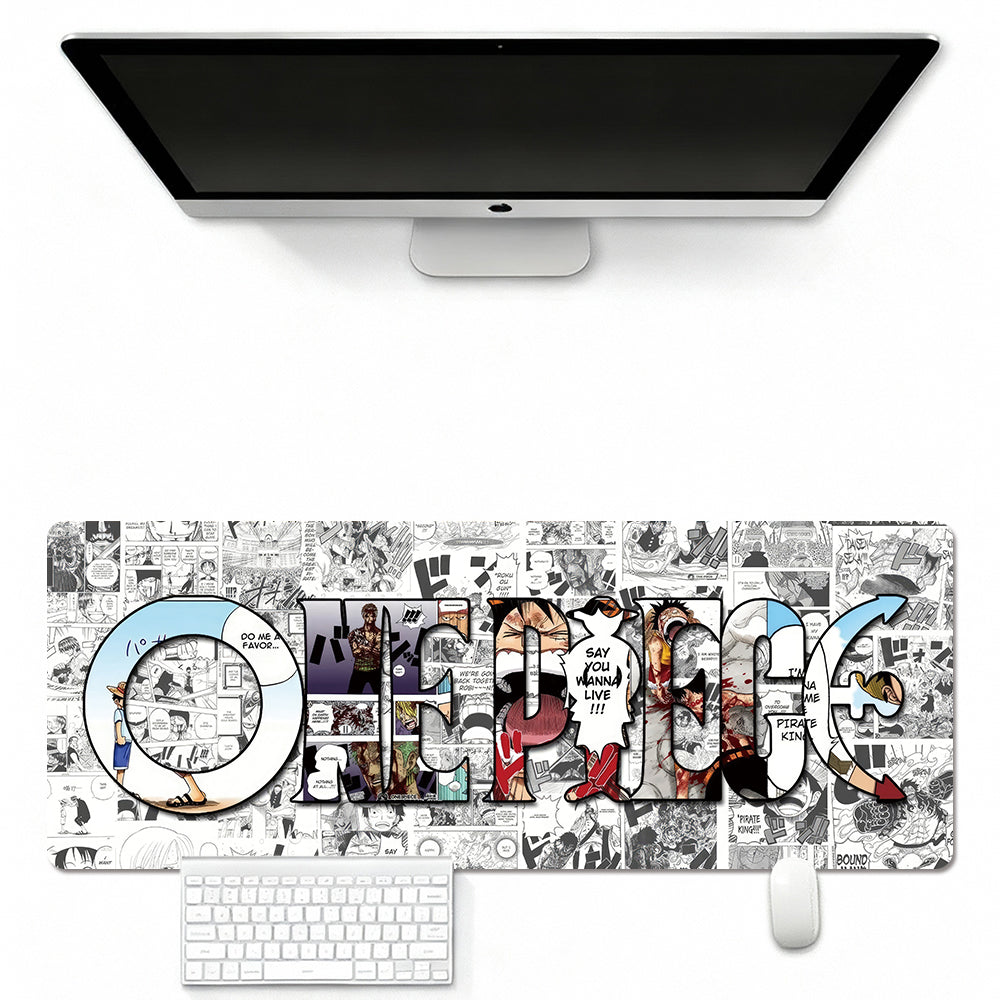 Straw Hat Themed Mouse Pad  In Leather Illuminated Waterproof