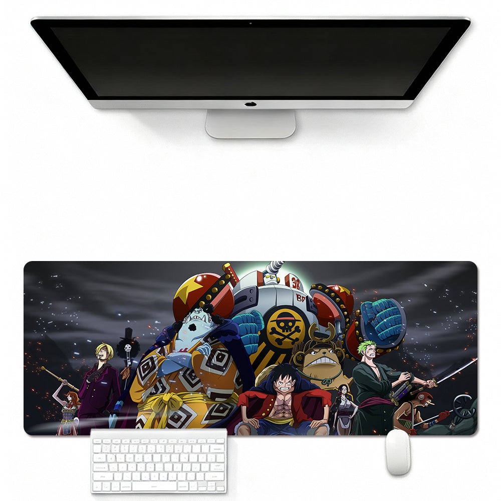 Straw Hat Themed Mouse Pad  In Leather Illuminated Waterproof