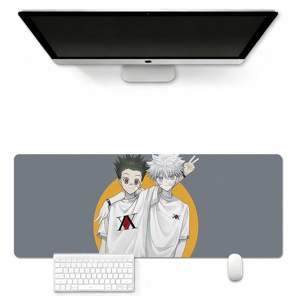 Mouse Pad Featuring HxH-Style G0n & K1llua Dynamic Art Design