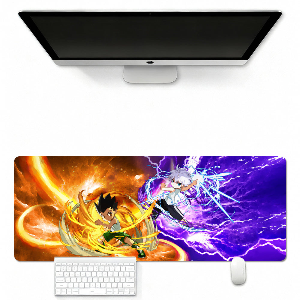 Mouse Pad Featuring HxH-Style G0n & K1llua Dynamic Art Design