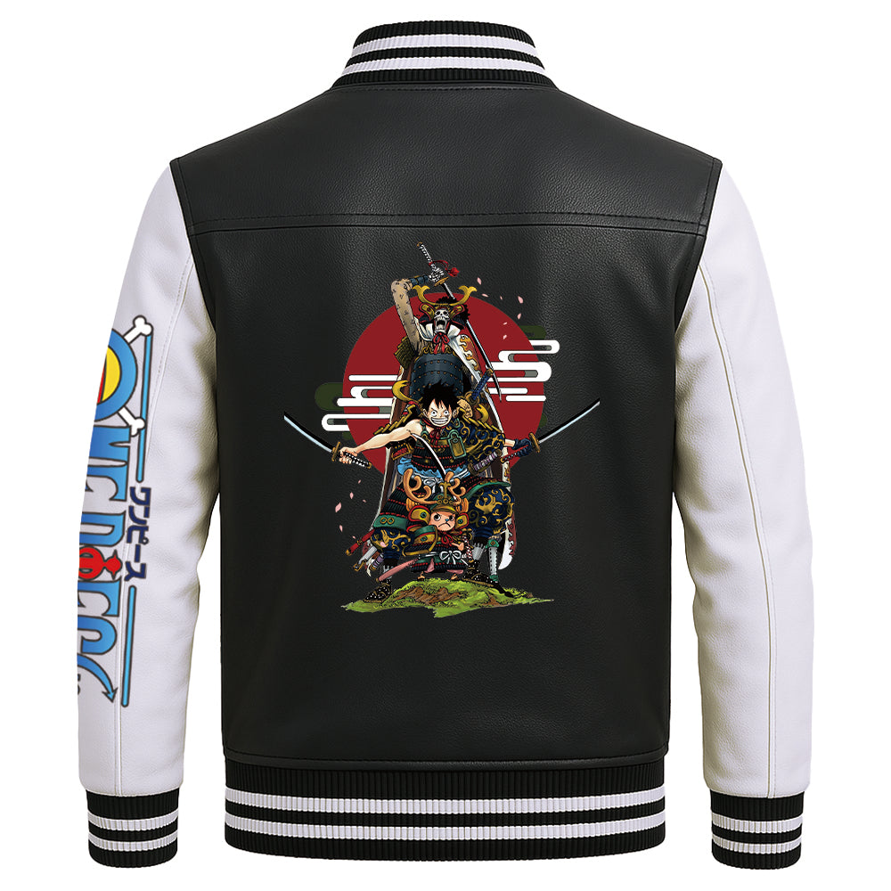 Samurai Inspired Flight Jacket Oceanic Flair Stylish Adventurous Design