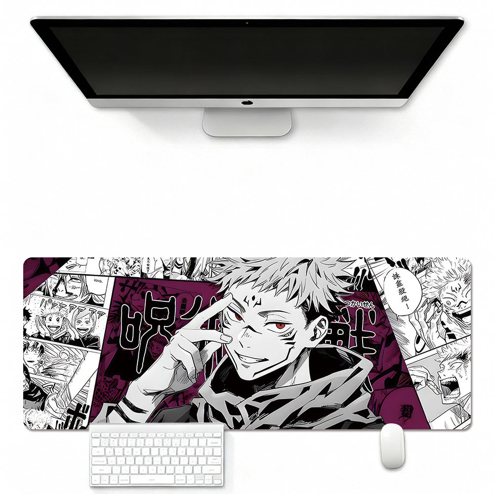 咒术回战 Jujutsu Kaisen Themed Mouse Pad  In Leather Illuminated Waterproof