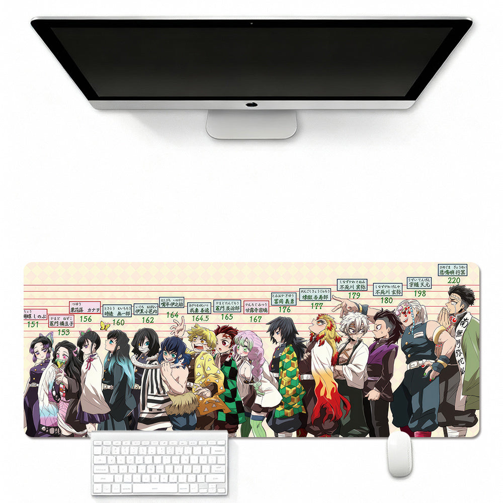 Kamado Tanjirou Themed Mouse Pad  In Leather Illuminated Waterproof