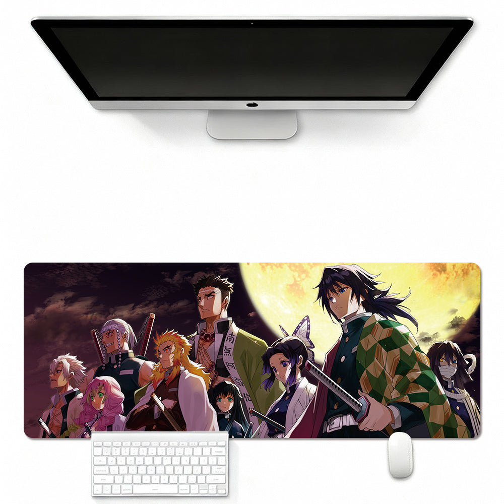 Kamado Tanjirou Themed Mouse Pad  In Leather Illuminated Waterproof