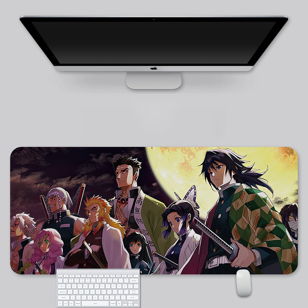 Kamado Tanjirou Themed Mouse Pad  In Leather Illuminated Waterproof