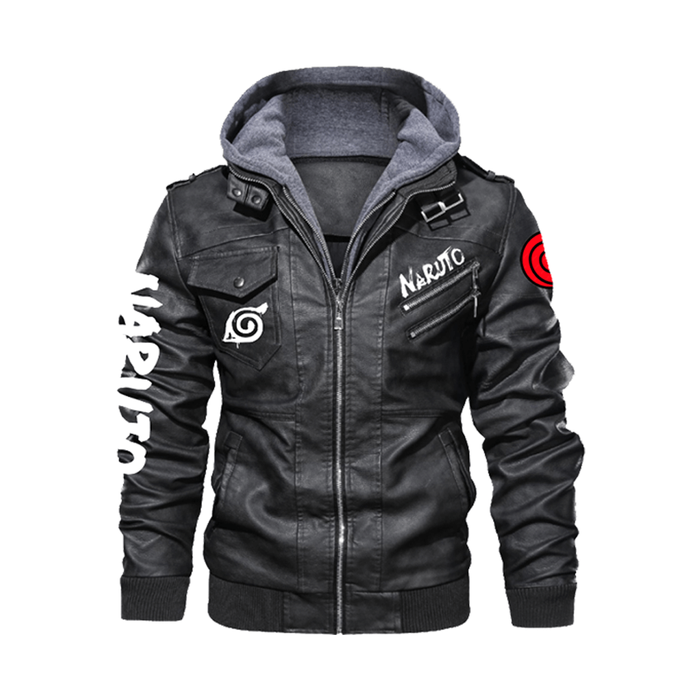 Naruto Special Design Zipper Leather Jacket