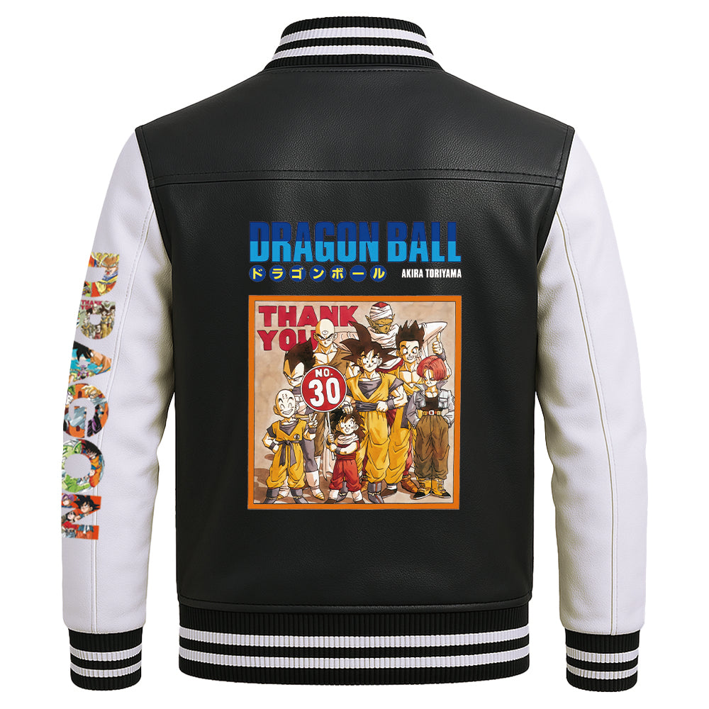 Japanese Anime Flight Jacket Goku Family Portrait Retro Style Unique Manga Design