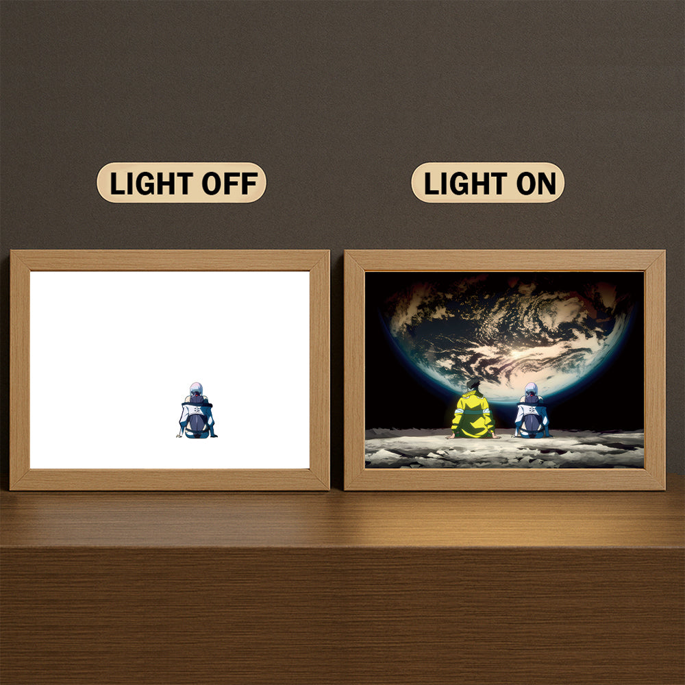 David Martínez and Lucyna Kushinada 3-Color Light Painting with Wooden Frame Cy-ber-punk: E-dge-run-ners