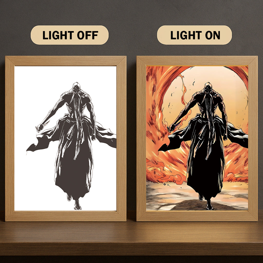 Yamamoto Genryuusai Shigekuni  3-Color Light Painting with Wooden Frame B-lea-ch