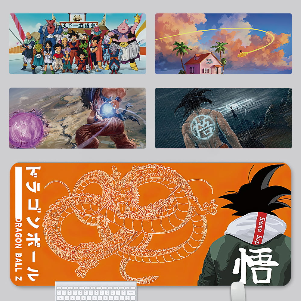 龙珠 Goku Themed Mouse Pad  In Leather Illuminated Waterproof