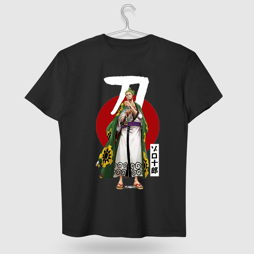 One Piece Roronoa Zoro Green Cloth Design Cotton T-shirt