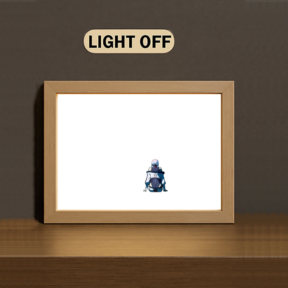 David Martínez and Lucyna Kushinada 3-Color Light Painting with Wooden Frame Cy-ber-punk: E-dge-run-ners