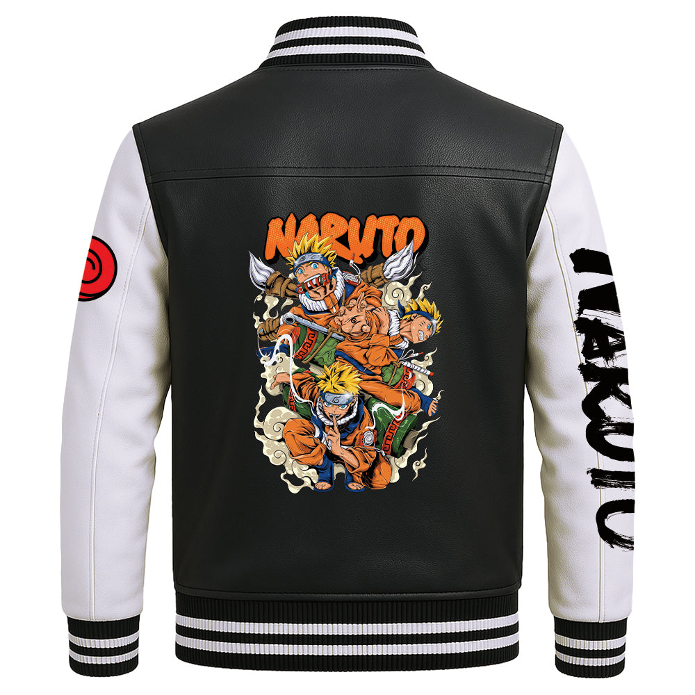 Japanese Anime Flight Jacket Naruto Character Graphic Bold Manga Style Unique Design