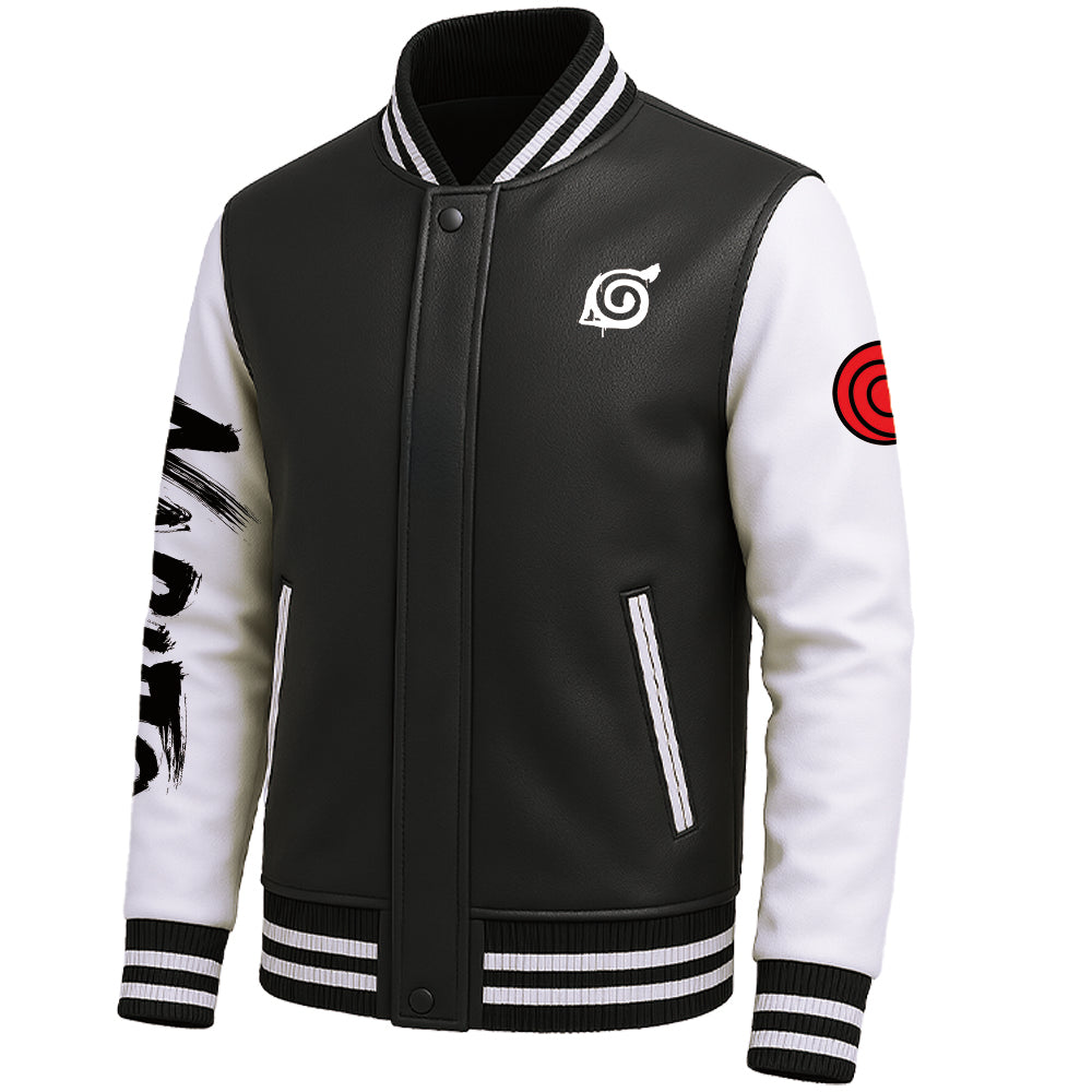 Japanese Anime Flight Jacket Naruto Character Graphic Bold Manga Style Unique Design