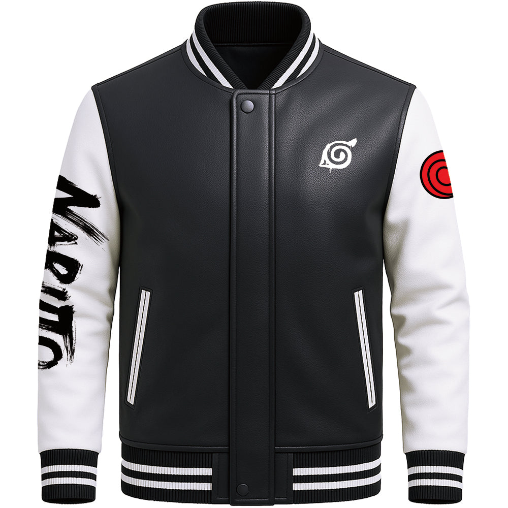 Japanese Anime Flight Jacket Naruto Character Graphic Bold Manga Style Unique Design