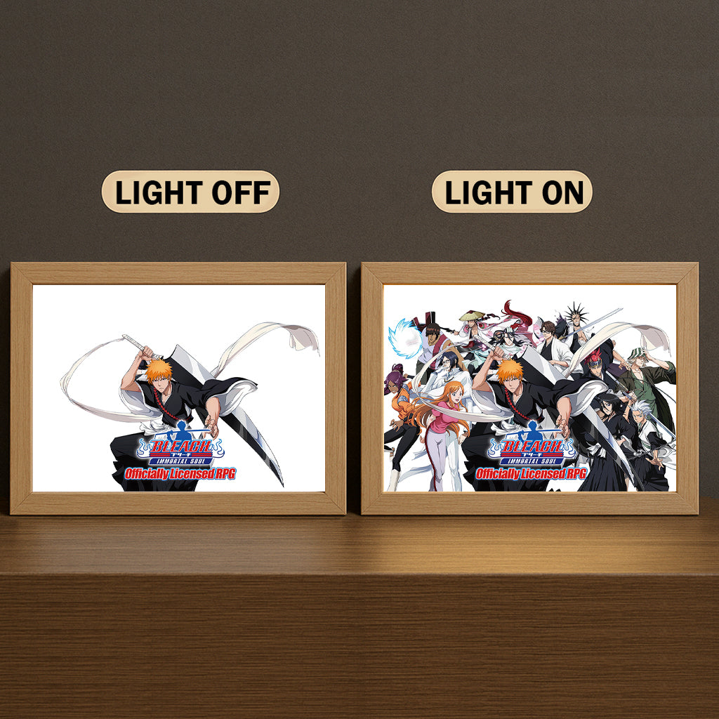 BLEACH 3-Color Light Painting with Wooden Frame  B-lea-ch