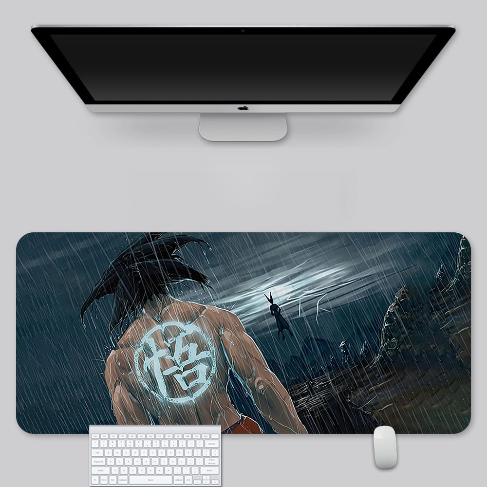 龙珠 Goku Themed Mouse Pad  In Leather Illuminated Waterproof