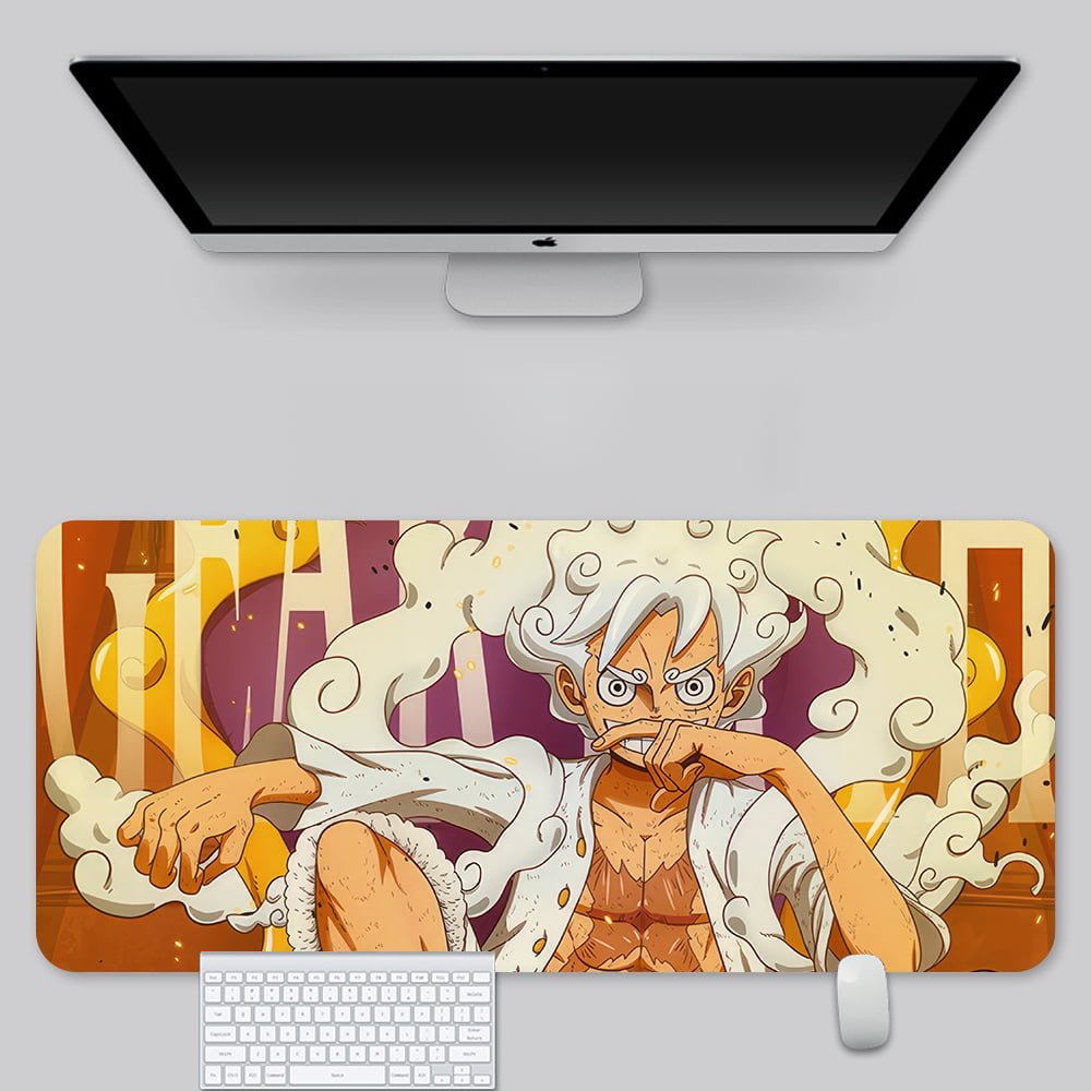 Straw Hat Themed Mouse Pad  In Leather Illuminated Waterproof