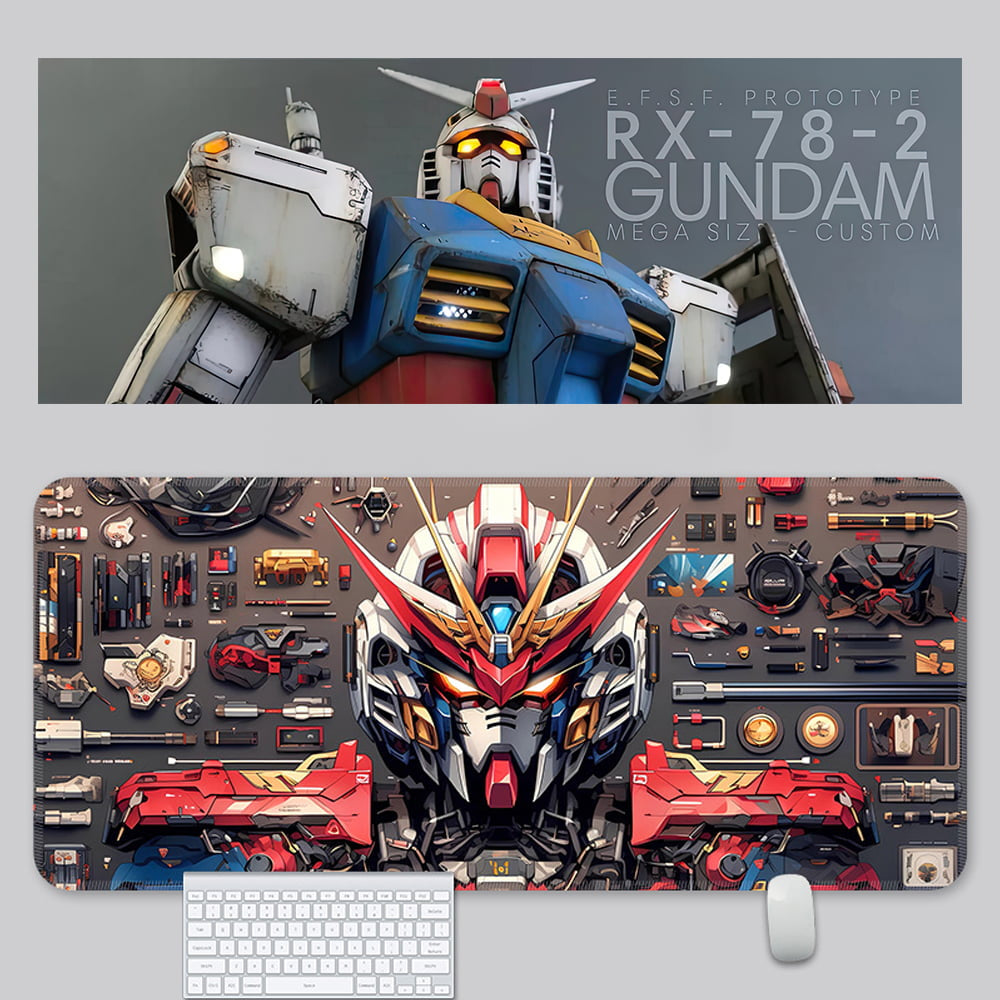 高达 Gundam Series Themed Mouse Pad  In Leather Illuminated Waterproof