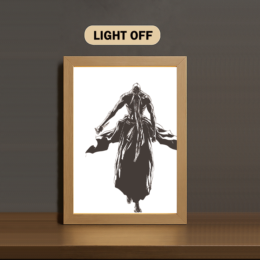 Yamamoto Genryuusai Shigekuni  3-Color Light Painting with Wooden Frame B-lea-ch