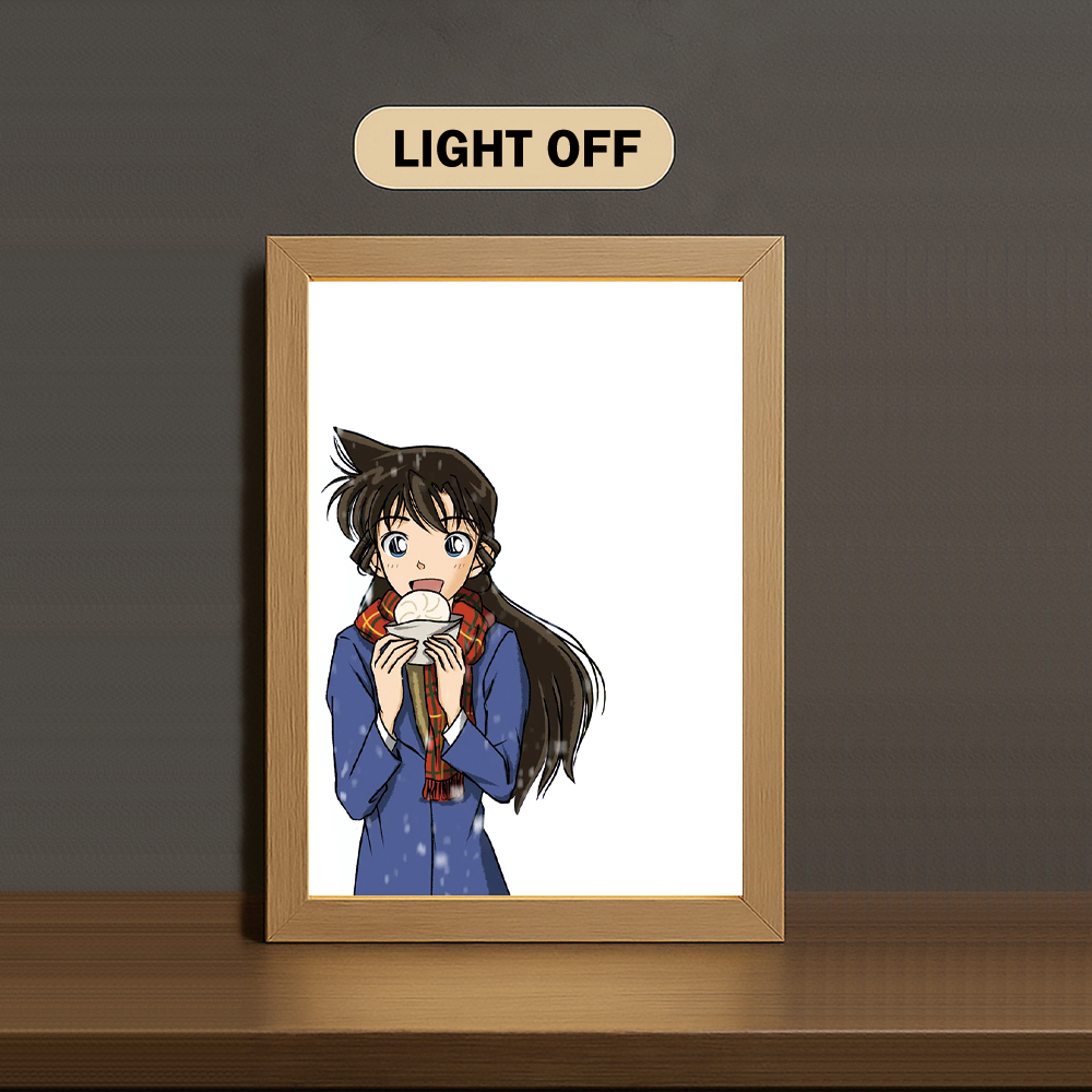 Jimmy Kudo and Rachel Moore 3-Color Light Painting with Wooden Frame  De-tec-tive Co-nan