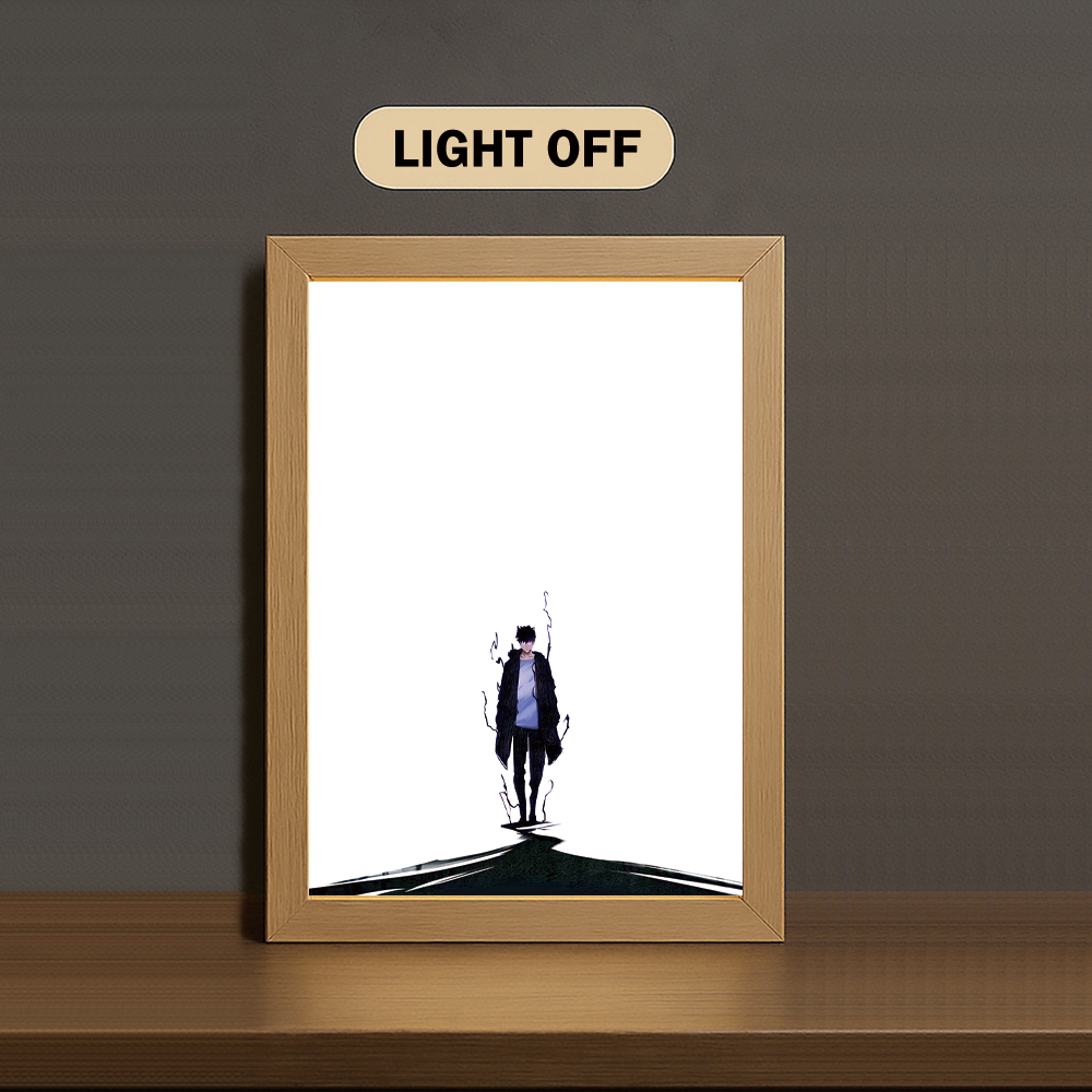 Chung Seo-Woo 3-Color Light Painting with Wooden Frame