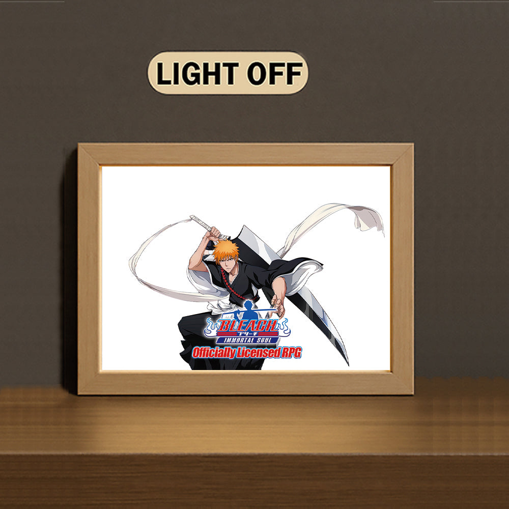 BLEACH 3-Color Light Painting with Wooden Frame  B-lea-ch