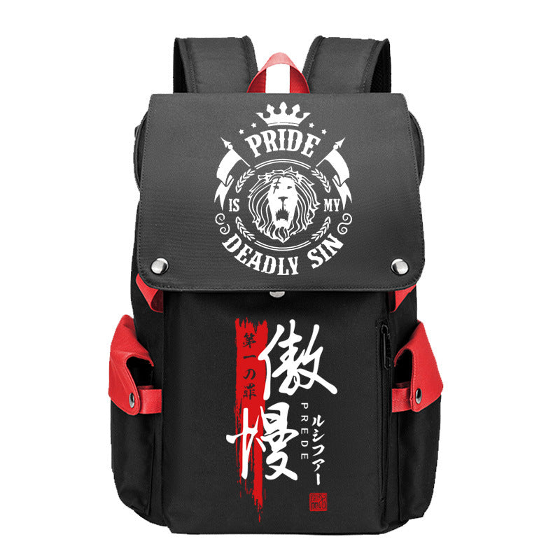 Backpack With Canvas Material Featuring Pride Themed Crest Design
