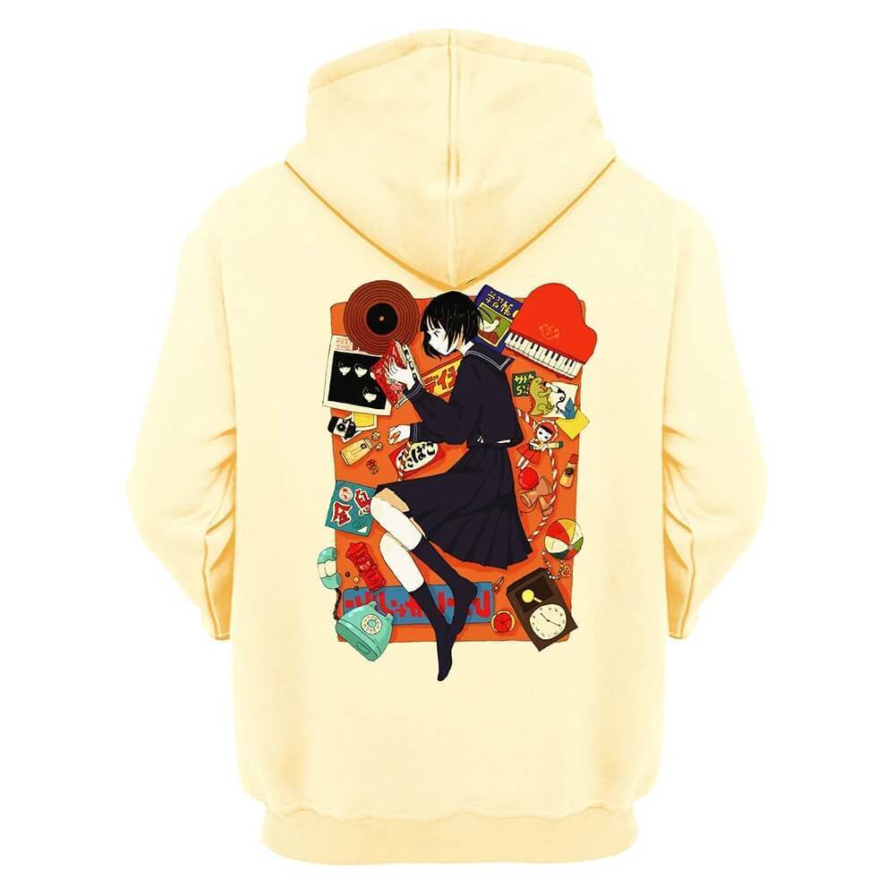 Jin's  Japanese Tokyo Girl Anime   pullover hoodie