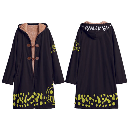 AA001 Trench Coat One Piece Trafalgar Law Hooded Cloak