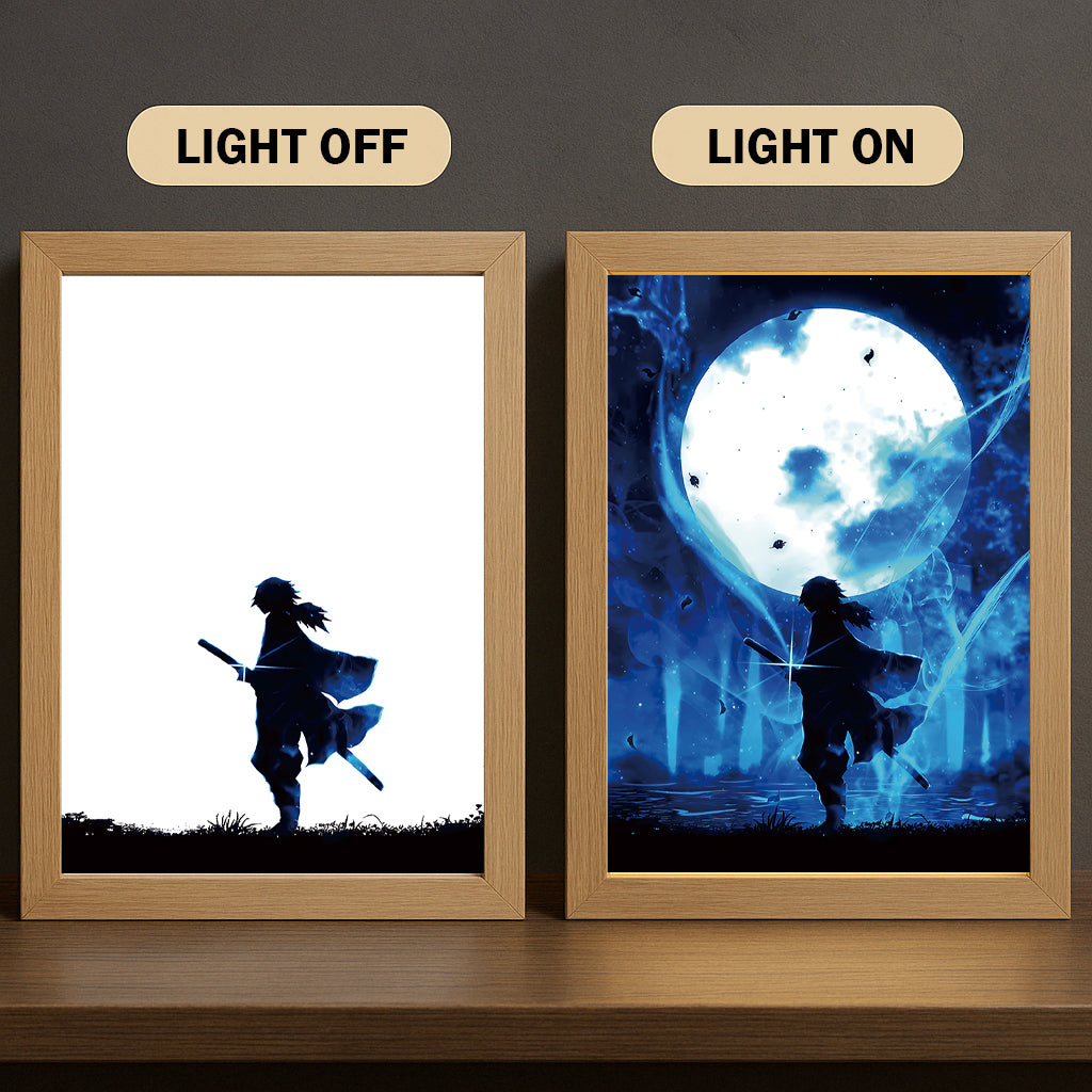 AD001 Light Painting 3 Color Featuring G1yu Moonlit Swordsman Silhouette