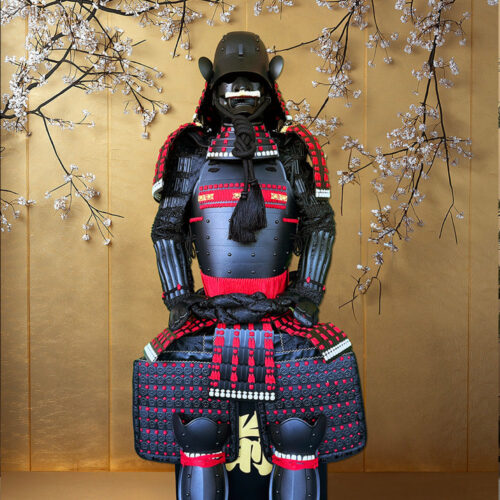 Limited Handmade Blue & Black Armor Ã-yoroi Demon Maedate Black Rope