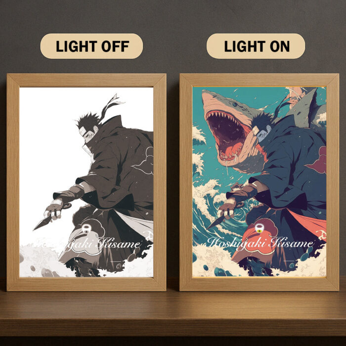 AB002 Light Painting 3 Color Featuring N4ruto K1same Shark Blade Ocean Scene