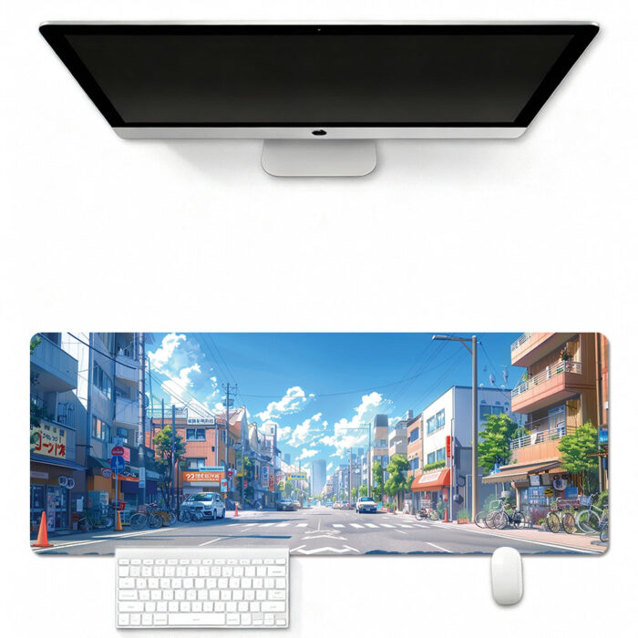 FA002 Mouse Pad – Japanese Anime Street Summer Scenery