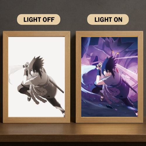 AB003 Light Painting Naruto Sasuke Uchiha 3 Color Character Design