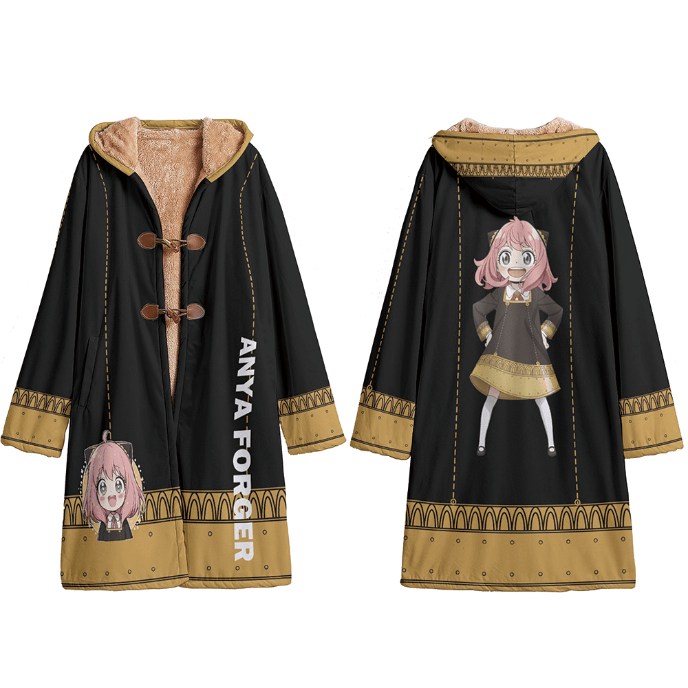 DB002 Anime hooded Cloak Anya Uniform Trench Coat / Robe Cosplay Costumes Cultural streetwear