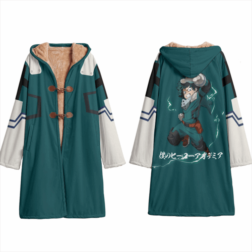 AF002 Trench Coat My Hero Academia Izuku Midoriya Hooded Cloak