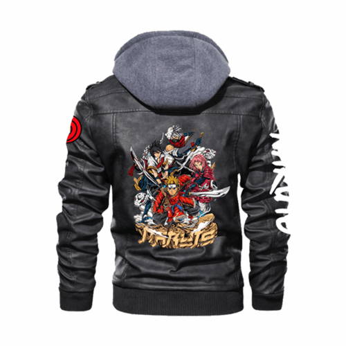 AB001 Leather Jacket Naruto Team 7 Design