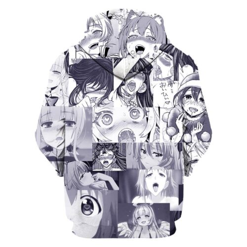 Hentai Ahegao Manga Style Girl Anime High quality Oem pullover hoodie