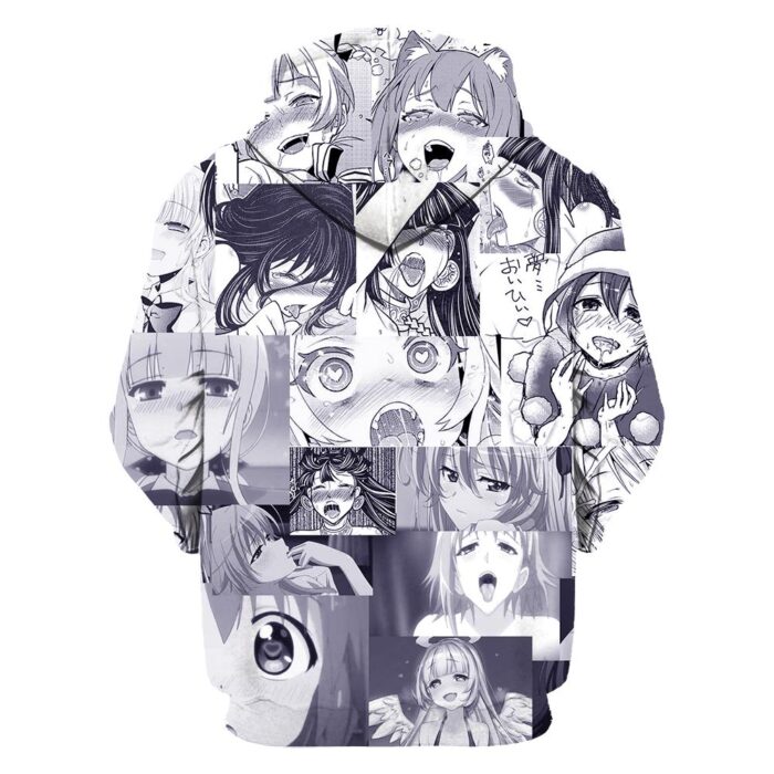 Hentai Ahegao Manga Style Girl Anime High quality Oem pullover hoodie