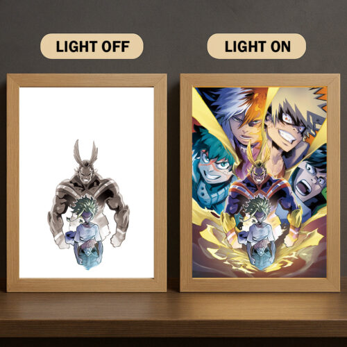 AF001 Light Painting My Hero Academia Heroes 3 Color Group Collage