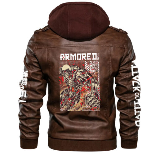 AE001 Leather Jacket Attack on Titan Armored Titan Design