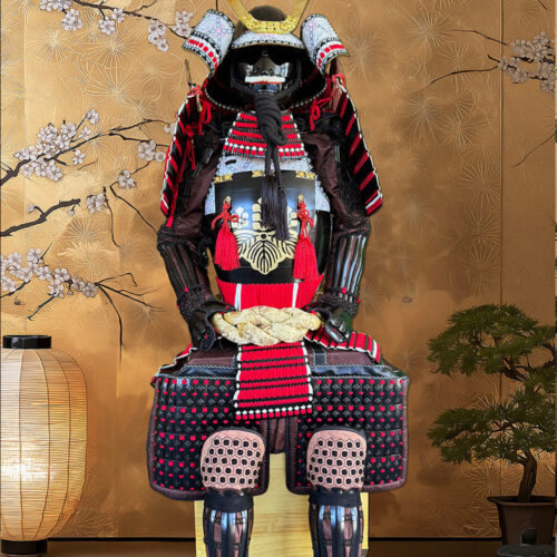 Limited Handmade Blue & Black Armor Ã-yoroi Demon Maedate Golden Rope