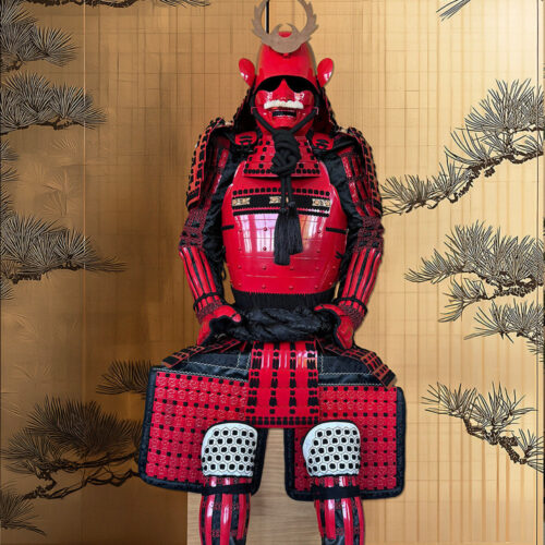 Limited Handmade Blue & Black Armor Ã-yoroi Demon Maedate Black Rope